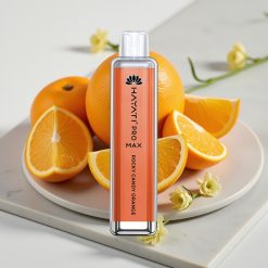 Hayati Pro Max 4000 Puffs Disposable Vape Doce de Laranja Rochoso, 2ml/10ml, 1400mAh, 2%/5% Nic