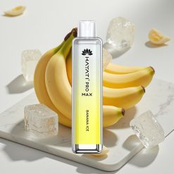 Hayati Pro Max 4000 Puffs Disposable Vape Gelo de Banana, 1400mAh, 2ml/10ml, 5% Nic