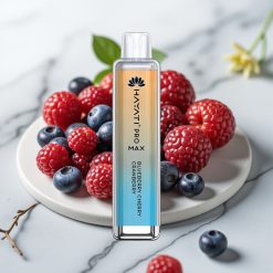 Hayati Pro Max 4000 Puffs Disposable Vape Mirtilo Cereja Cranberry, 1400mAh, 2-5% Nic, Recarregável