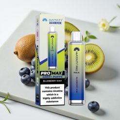 Hayati Pro Max 4000 Puffs Disposable Vape Mirtilo Kiwi - 1400mAh, Recarregável, 2ml/10ml
