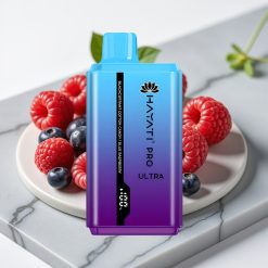 Hayati Pro Ultra 15000 Puffs Groselha Algodão Doce Framboesa Azul 15000+ Puffs 2×12ml 2%
