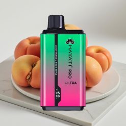 Hayati Pro Ultra 15000 Puffs Maçã Azeda Pêssego Suculento - 15000+ Puffs, 2×12ml, 2% Nic