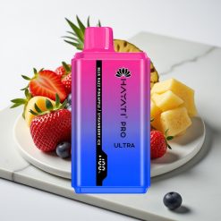 Hayati Pro Ultra 15000 Puffs Sabor Blue Razz Abacaxi Morango Ice 2×12ml 2% 49 sabores