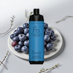 RandM Fumot Shisha 10000 Puffs Disposable Vape Chiclete de Mirtilo, 18ml, 0.5% Nicotina