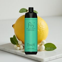 RandM Fumot Shisha 10000 Puffs Vape Descartável Limão Hortelã - 18ml, 850mAh, Tipo-C