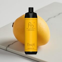 RandM Fumot Shisha 10000 Puffs Vape Descartável Manga Gelo - 18ml, 850mAh, Tipo-C