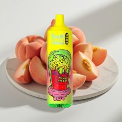 RandM Tornado 9000 Puffs - Pêssego de Verão Gelado, 850 mAh, 18 mL, Coil Mesh