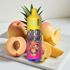 RandM Tornado 9000 Puffs - Pêssego Manga Abacaxi, 850mAh, 18mL, Mesh Coil