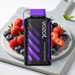 VOZOL Gear Power 20000 Puffs - Frutas Vermelhas, 20mL, 5%, Tela Cheia, Dual Mesh Coil